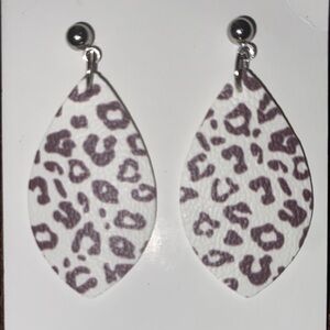 Leopard Print Teardrop Earrings
